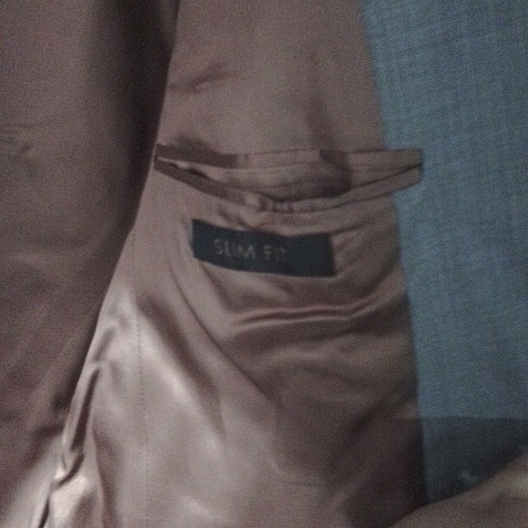 38s Slim Jos.A.Banks Taupe Pinstripe Suit - Picture 5 of 10